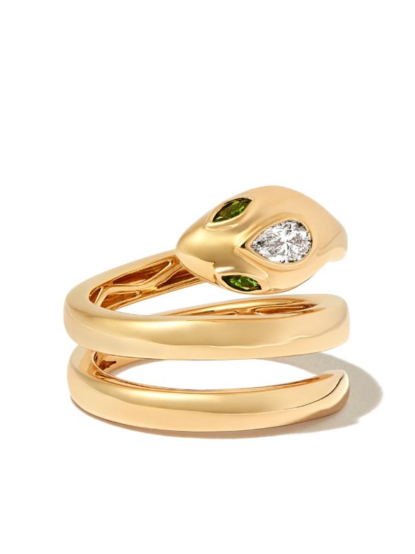 Anita Ko 18K yellow gold snake coil ring | Browns Fine Rings