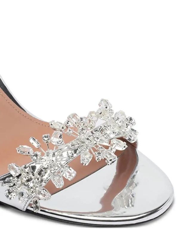 Aquazzura 85mm Crystal-embellished Slingback Sandals | Browns Pumps