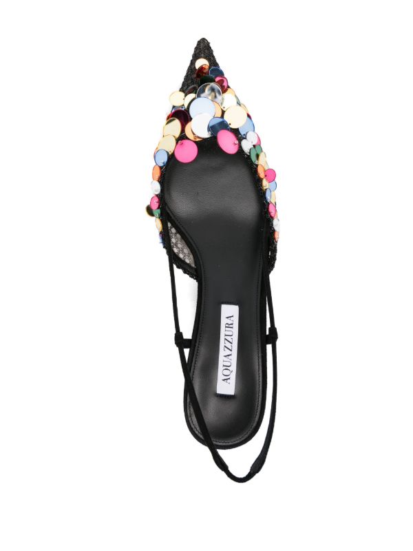 Aquazzura Black 50mm Can Can Pumps | Browns Pumps