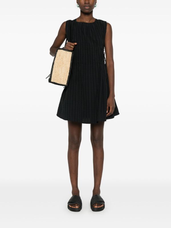 Asceno Black Ribbed A-line Mini Dress | Browns Day Dresses