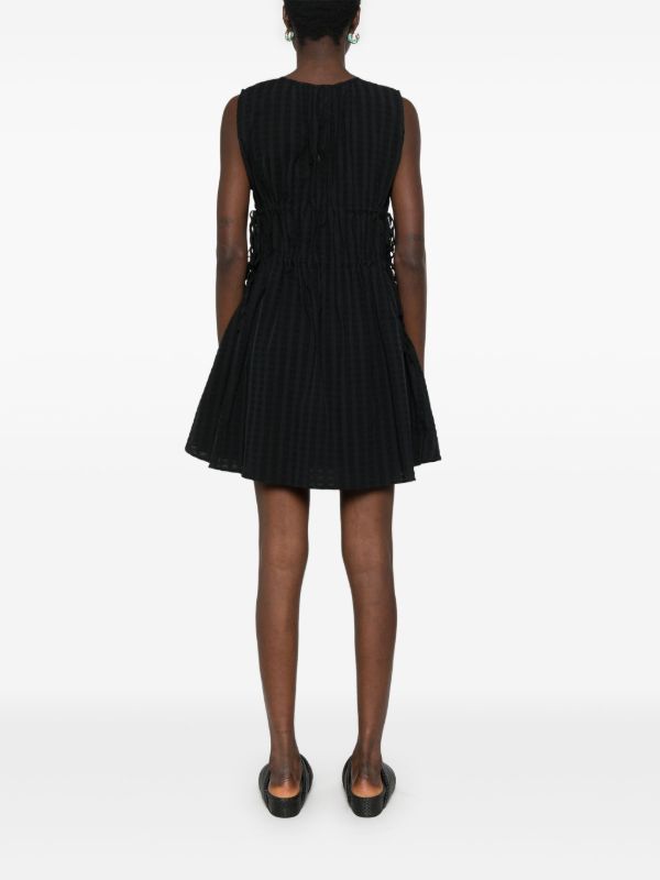 Asceno Black Ribbed A-line Mini Dress | Browns Day Dresses