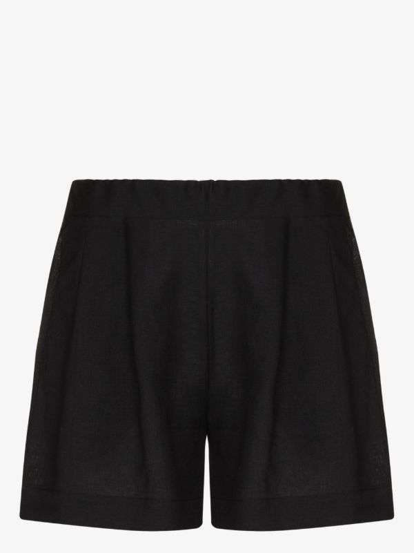 Asceno Black Zurich linen shorts | Browns Short & Mini Shorts