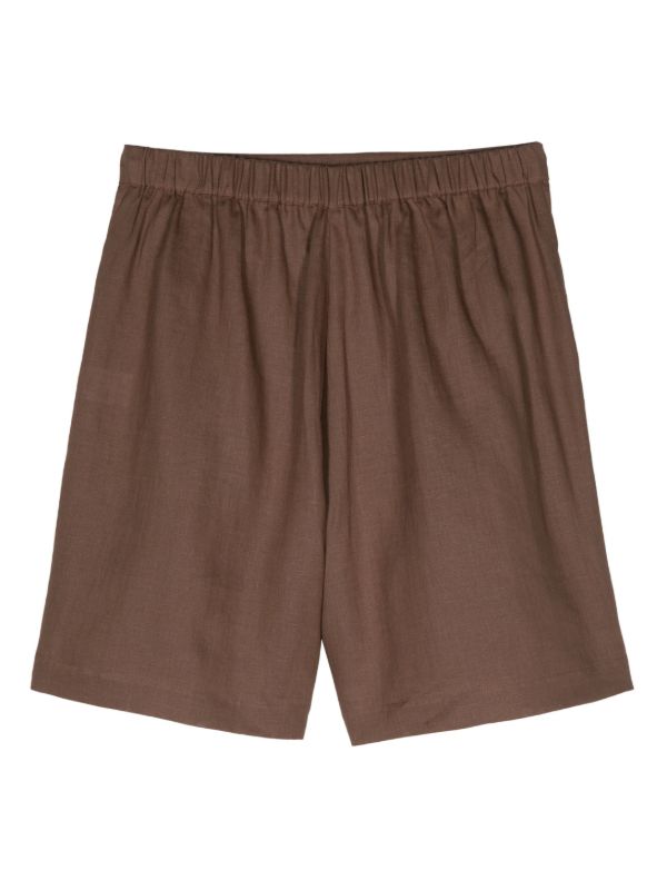 Asceno Brown Tailored Linen Shorts | Browns Short & Mini Shorts