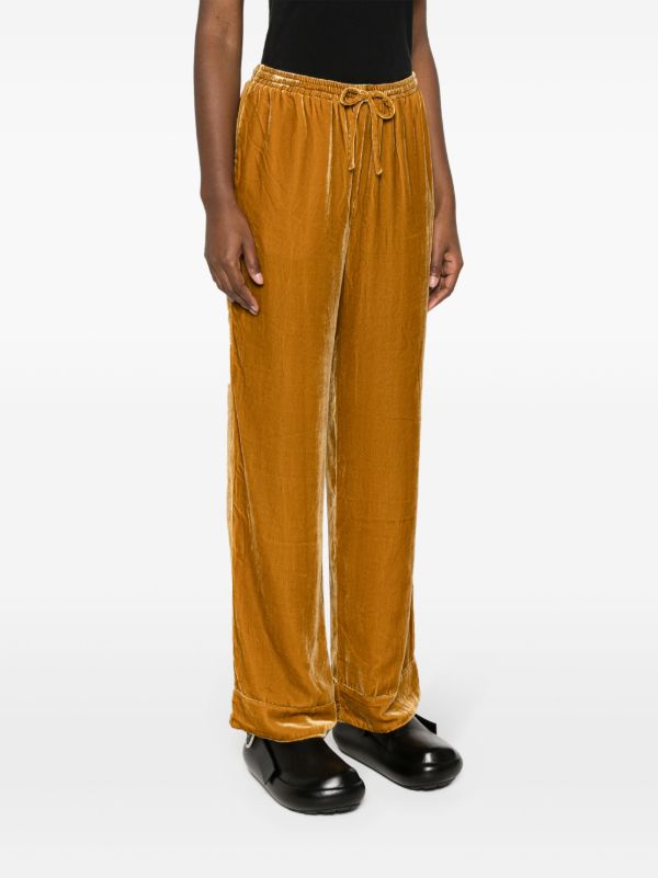 Asceno Gold-tone Aurelia Velvet Trousers | Browns Straight-Leg Pants