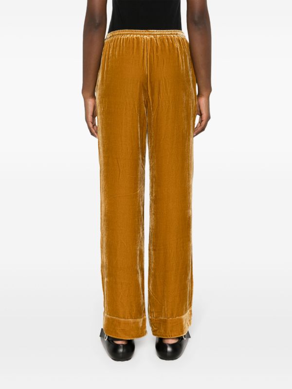 Asceno Gold-tone Aurelia Velvet Trousers | Browns Straight-Leg Pants