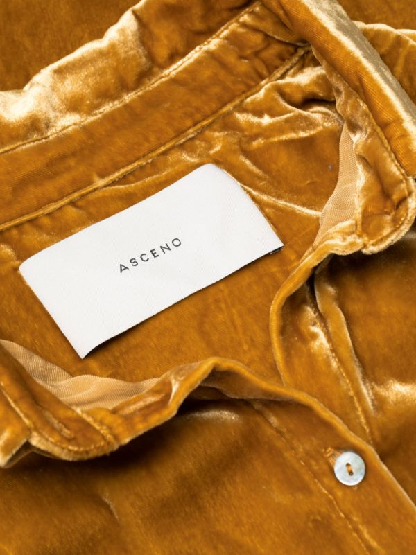 Asceno Gold-Tone Velvet Pyjama Top | Browns Pyjama Tops