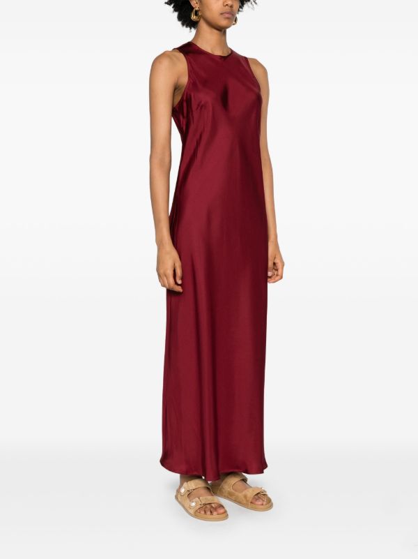 Asceno Red Valencia Silk Dress | Browns Day Dresses