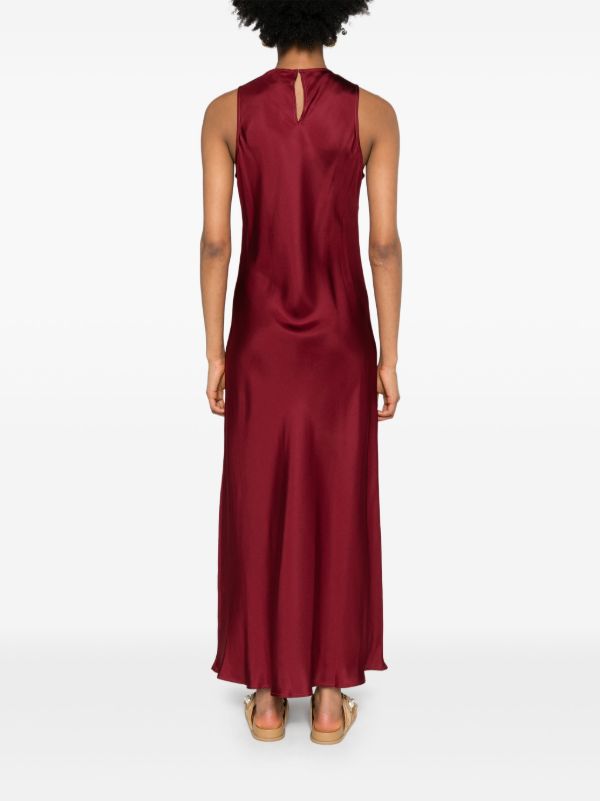 Asceno Red Valencia Silk Dress | Browns Day Dresses