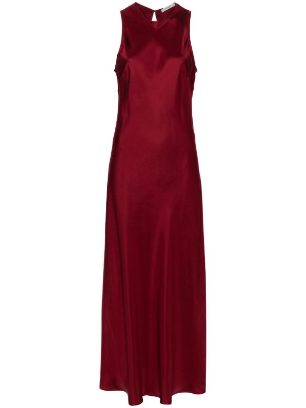 Asceno Red Valencia Silk Dress | Browns Day Dresses