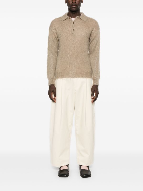 Auralee Brushed Super Kid Mohair Polo Sweater | Browns Knitted Sweaters