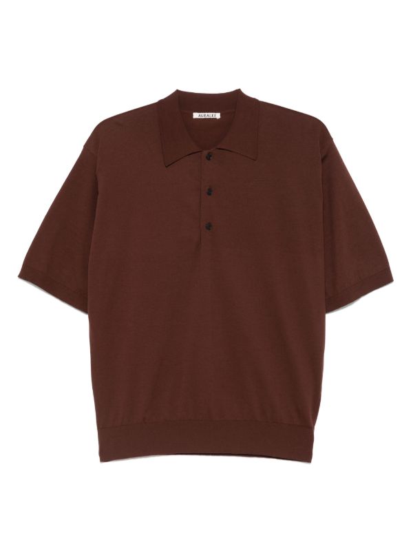 Auralee cotton polo shirt | Browns Polo Shirts