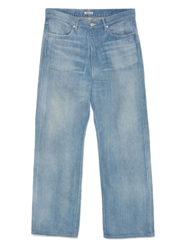 Auralee faded selvedge jeans | Browns Regular & Straight-Leg Jeans