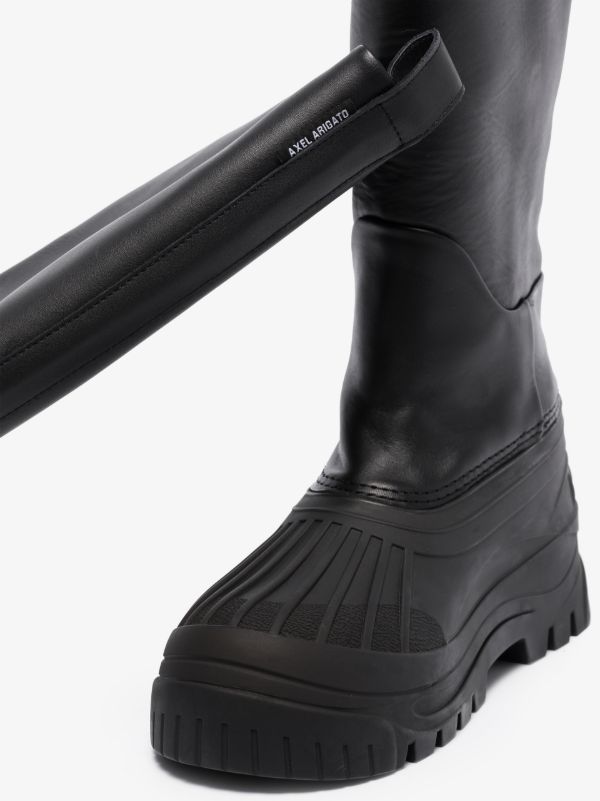 Axel Arigato Black Cryo Knee-High Leather Boots | Browns Boots