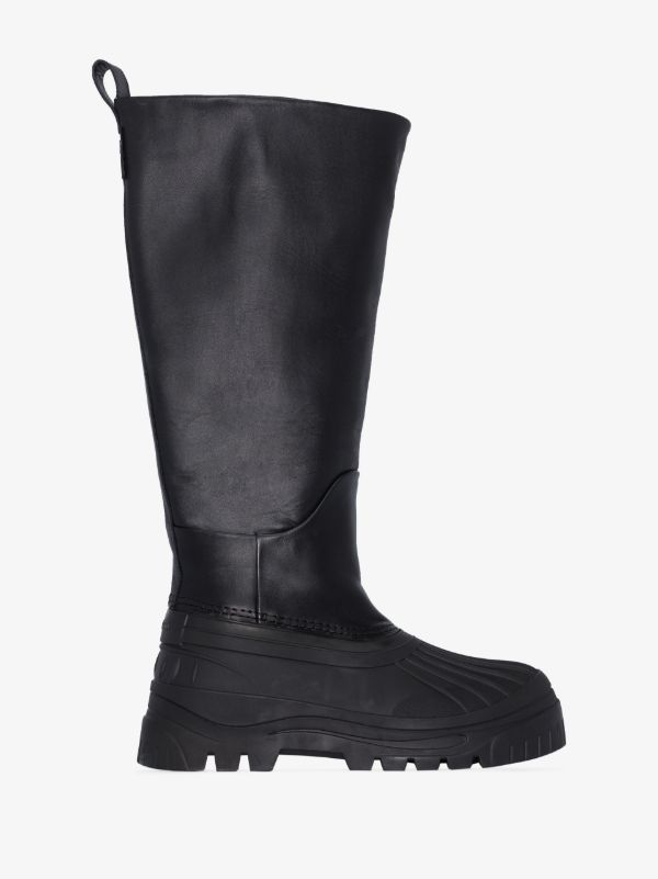 Axel Arigato Black Cryo Knee-High Leather Boots | Browns Boots