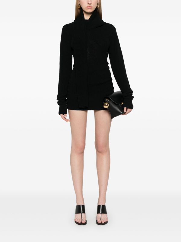 Aya Muse Black Chunky-Knit Dress | Browns Day Dresses