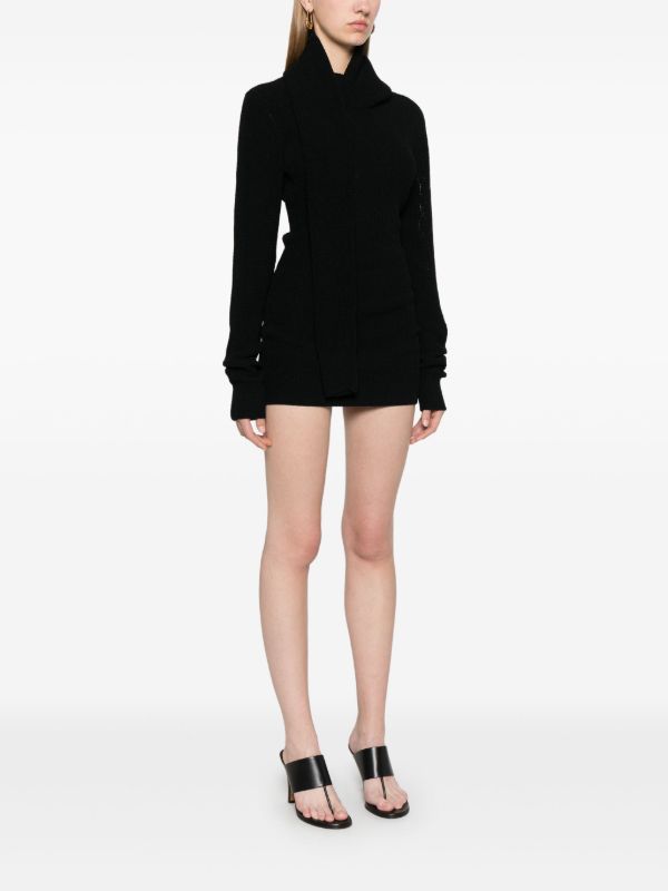 Aya Muse Black Chunky-Knit Dress | Browns Day Dresses