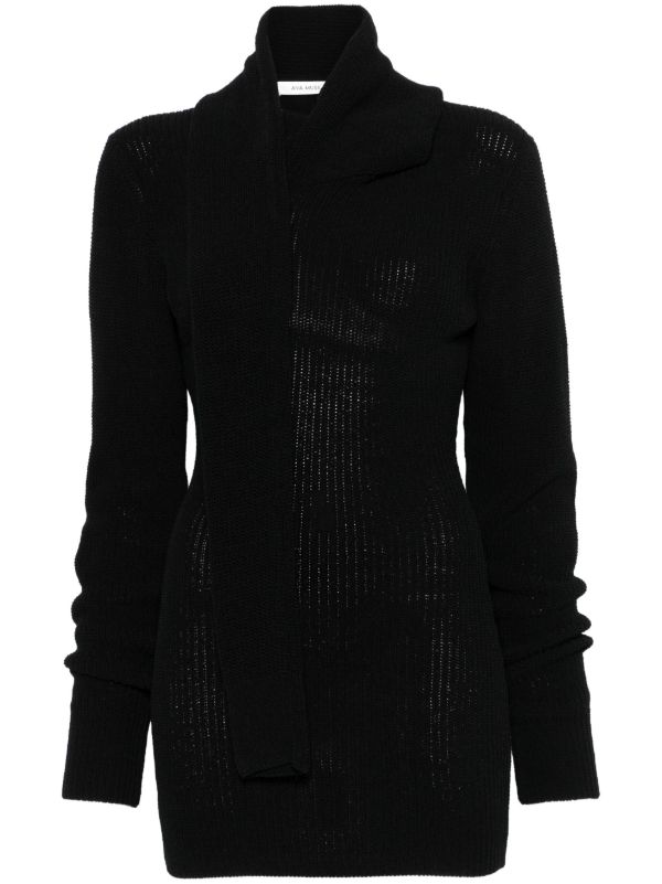 Aya Muse Black Chunky-Knit Dress | Browns Day Dresses