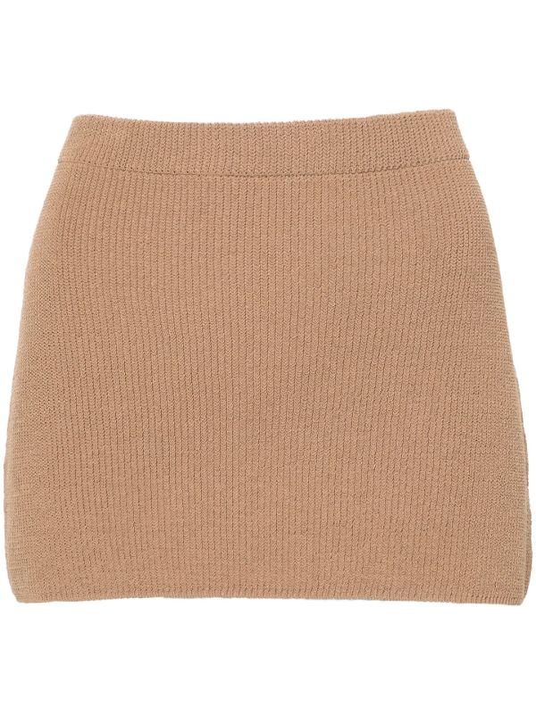 Aya Muse brown Agos knitted mini skirt | Browns Knitted Skirts