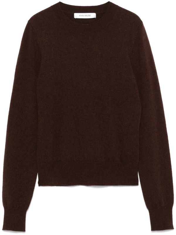 Aya Muse Brown Cashmere Sweater | Browns Knitted Sweaters