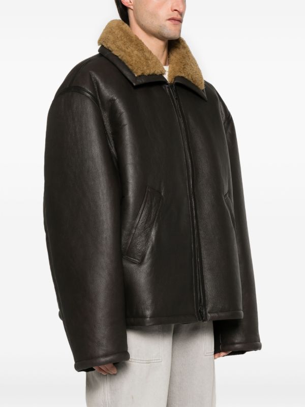 Balenciaga Aviator Leather Jacket | Browns Leather Jackets