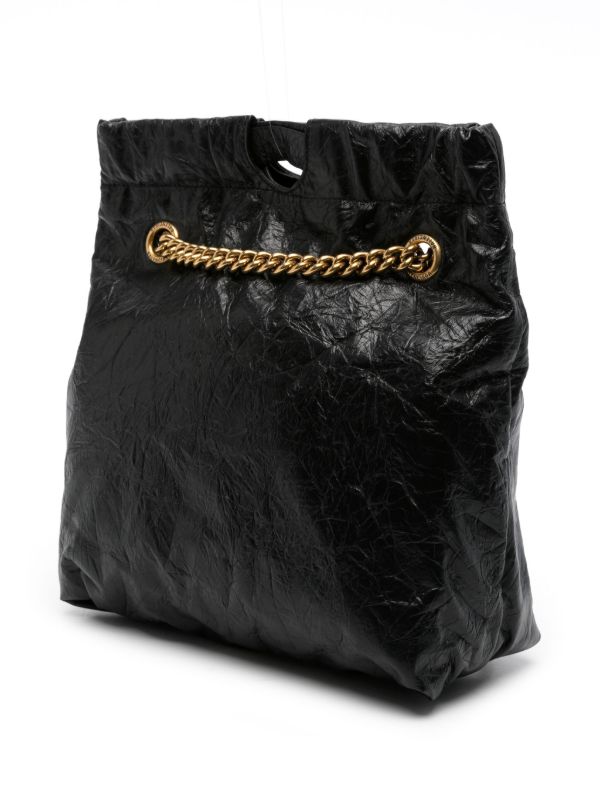 Balenciaga Black Crush Small Leather Tote Bag | Browns Tote Bags
