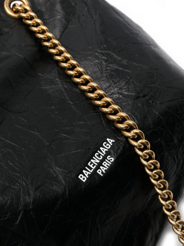 Balenciaga Black Crush Small Leather Tote Bag | Browns Tote Bags
