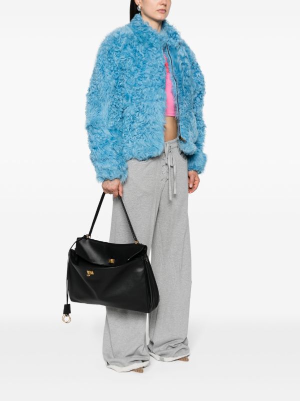 Balenciaga Black Flap Leather Tote Bag | Browns Tote Bags