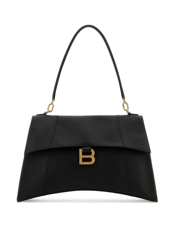 Balenciaga Black Hourglass Shoulder Bag | Browns Shoulder Bags