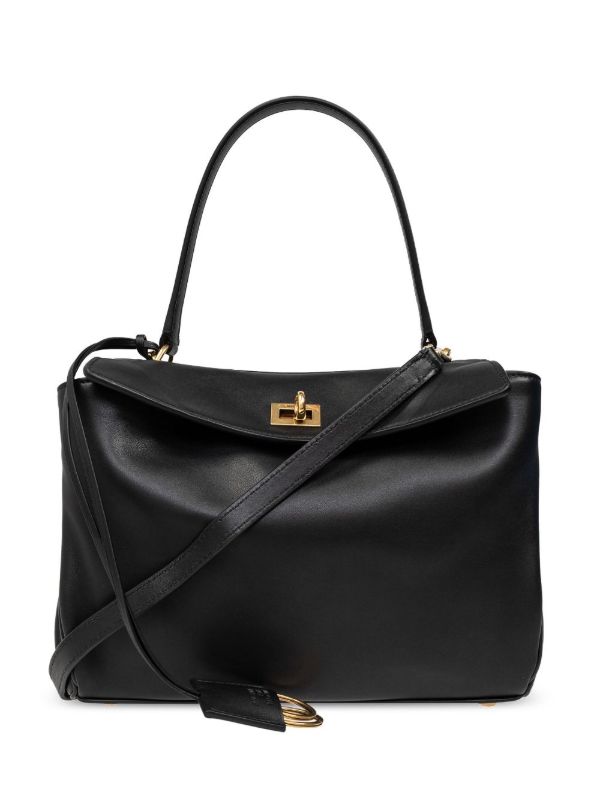 Balenciaga Black Rodeo Small Leather Tote Bag | Browns Tote Bags