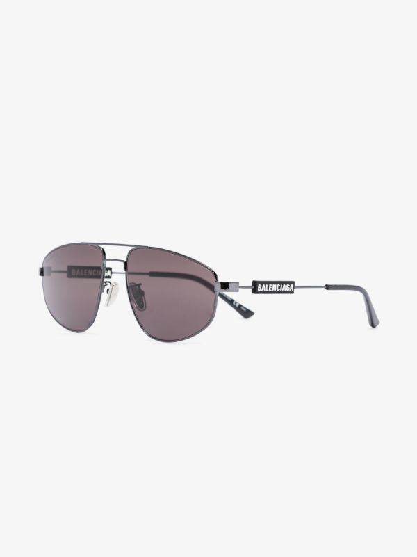 Balenciaga Eyewear Black Aviator-Style Sunglasses | Browns Sunglasses