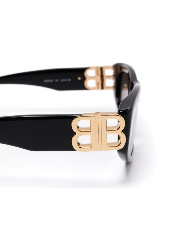 Balenciaga Eyewear Black Dynasty D-Frame Sunglasses | Browns Sunglasses