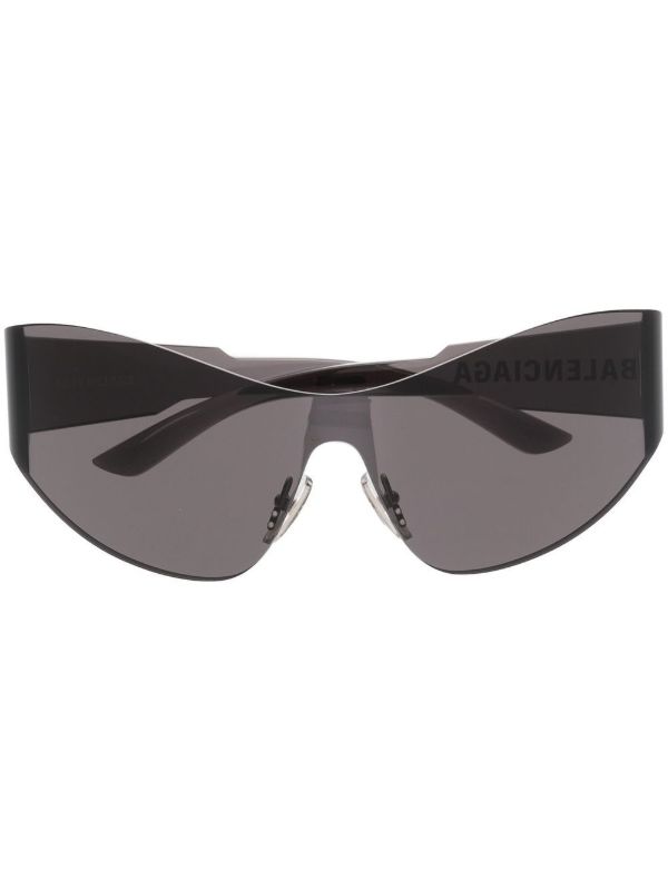 Balenciaga Eyewear Black Mono Cat 2.0 Sunglasses | Browns Sunglasses