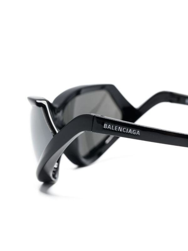Balenciaga Eyewear Black Side XPander Cat-Eye Sunglasses | Browns Sunglasses