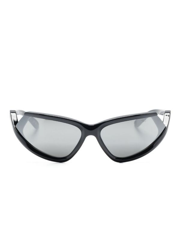 Balenciaga Eyewear Black Side XPander Cat-Eye Sunglasses | Browns Sunglasses