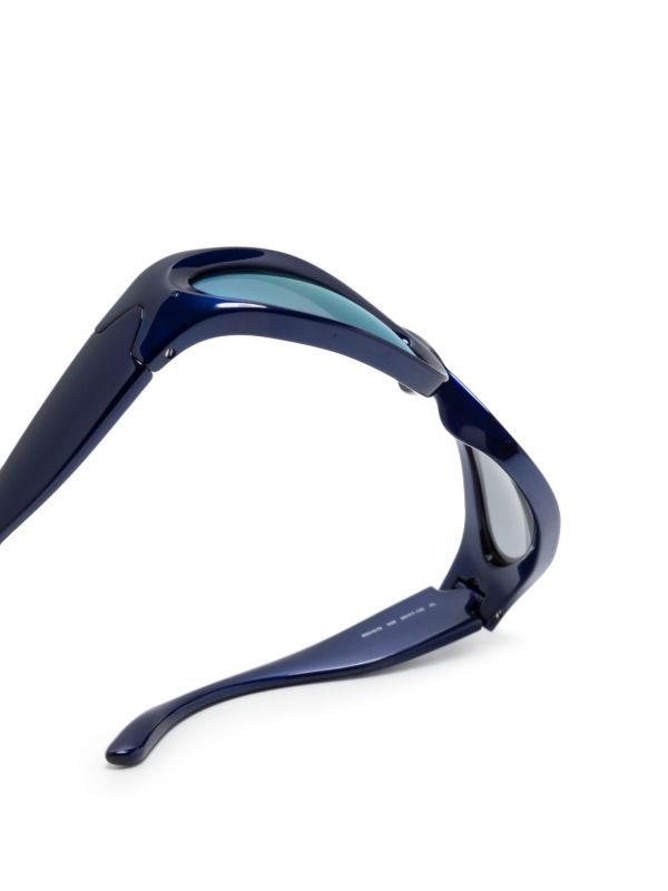 Balenciaga Eyewear Blue Swift Oval-frame Sunglasses | Browns Sunglasses