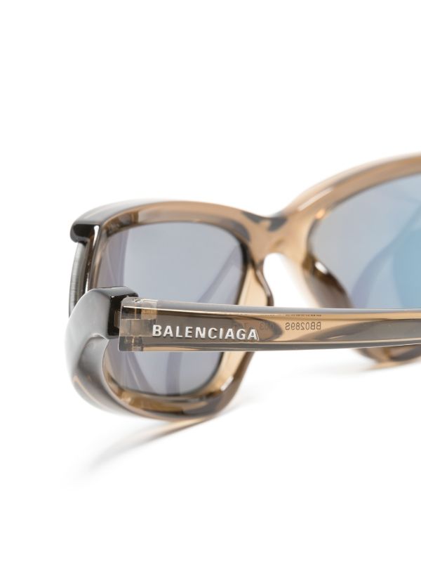 Balenciaga Eyewear Brown Side Xpander Cat-eye Sunglasses | Browns Sunglasses