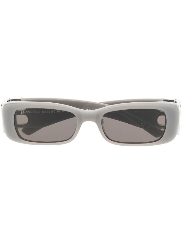 Balenciaga Eyewear Grey Rectangle Frame Sunglasses | Browns Sunglasses