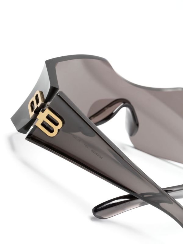 Balenciaga Eyewear Hourglass Shield-frame Sunglasses | Browns Sunglasses