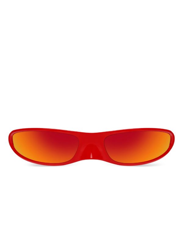 Balenciaga Eyewear Red Blade Sunglasses | Browns Sunglasses