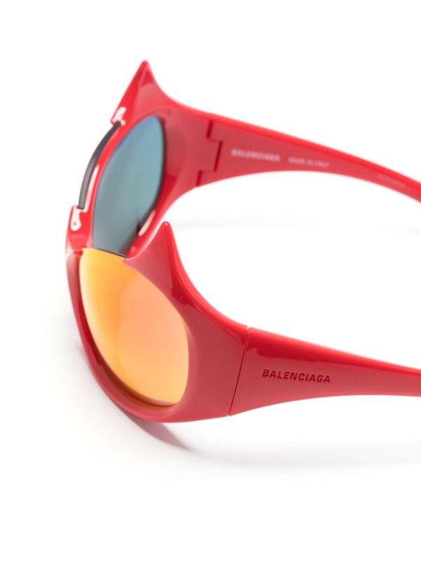 Balenciaga Eyewear Red Gotham Cat-Eye Sunglasses | Browns Sunglasses