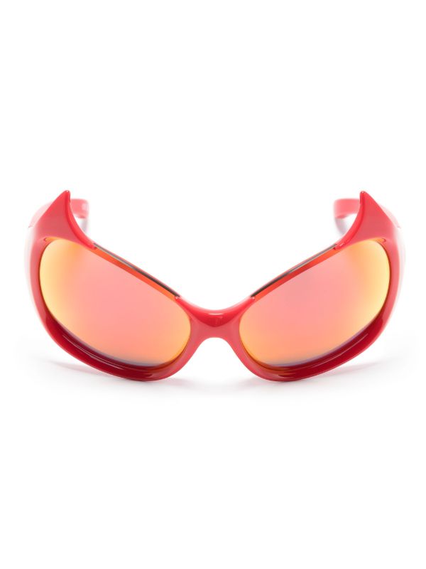 Balenciaga Eyewear Red Gotham Cat-Eye Sunglasses | Browns Sunglasses