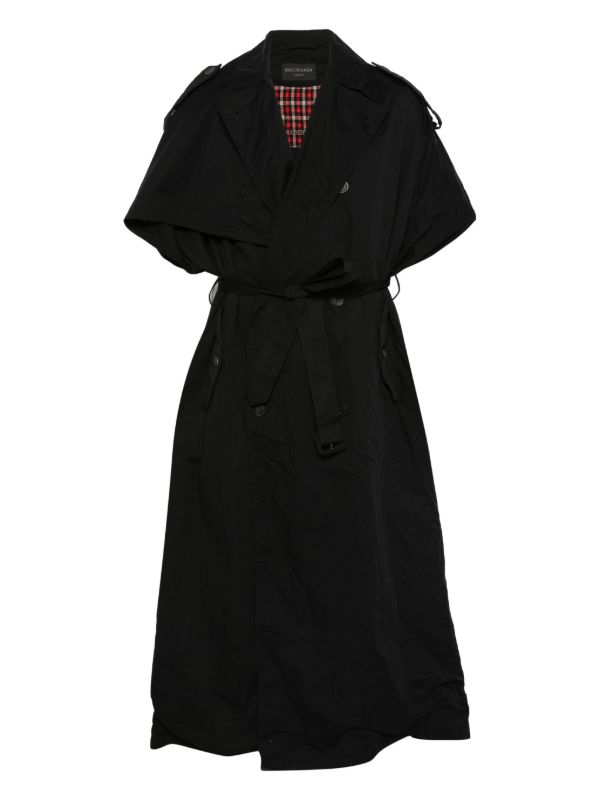 Balenciaga hooded trench coat | Browns Trench Coats