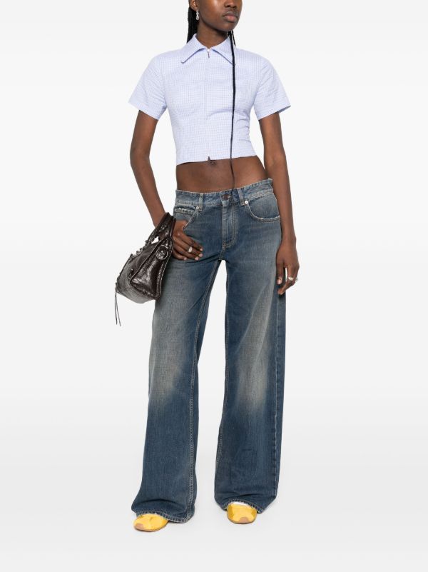 Balenciaga Logo-patch Jeans | Browns Wide-Leg Jeans