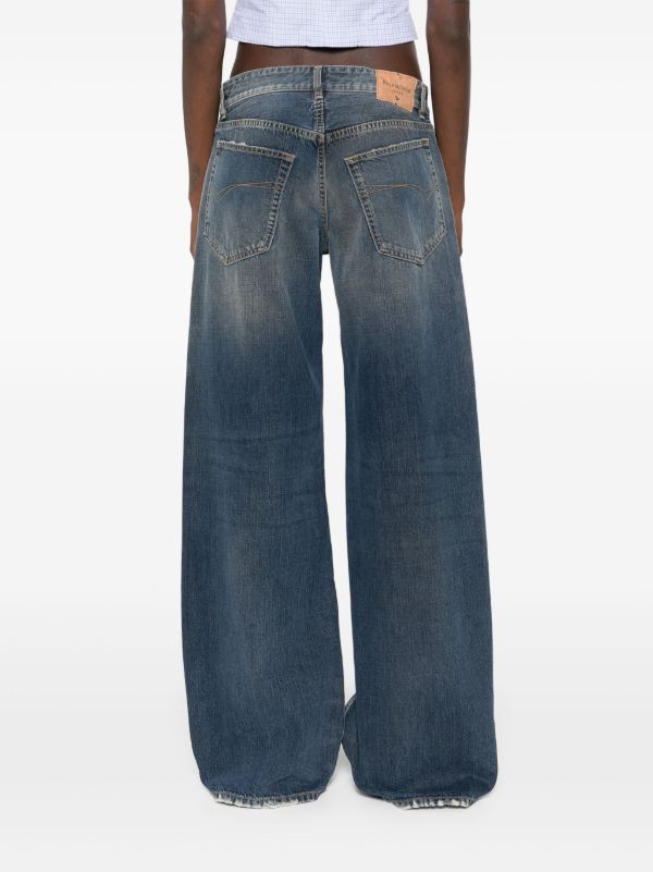 Balenciaga Logo-patch Jeans | Browns Wide-Leg Jeans