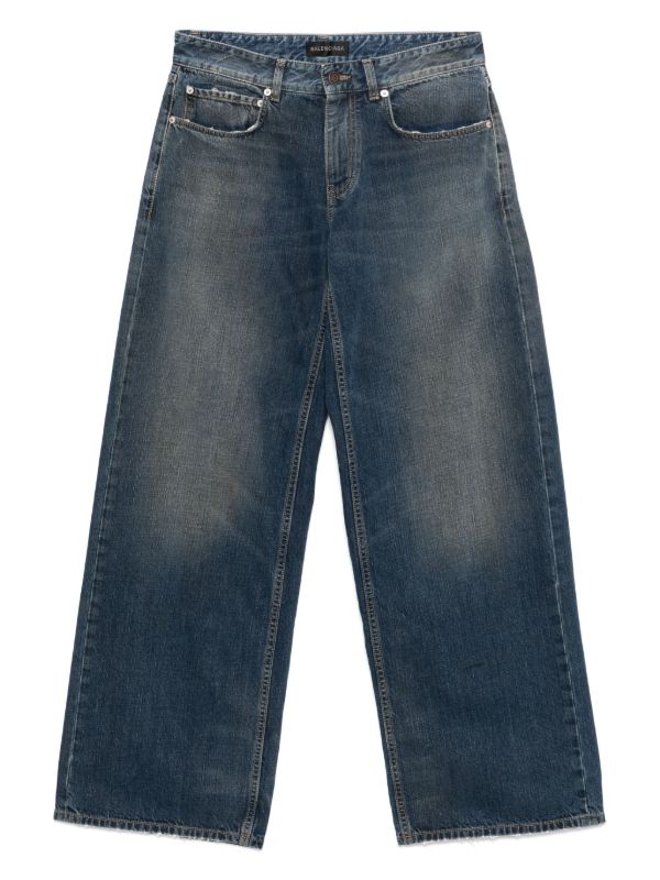 Balenciaga logo-patch jeans | Browns Wide-Leg Jeans