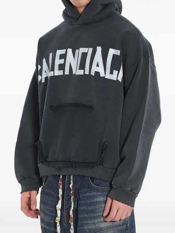 Balenciaga Tape Type Logo-print Hoodie | Browns Hoodies