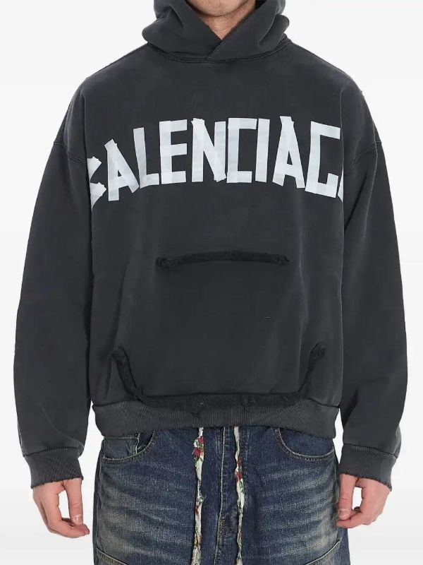 Balenciaga Tape Type logo-print hoodie | Browns Hoodies