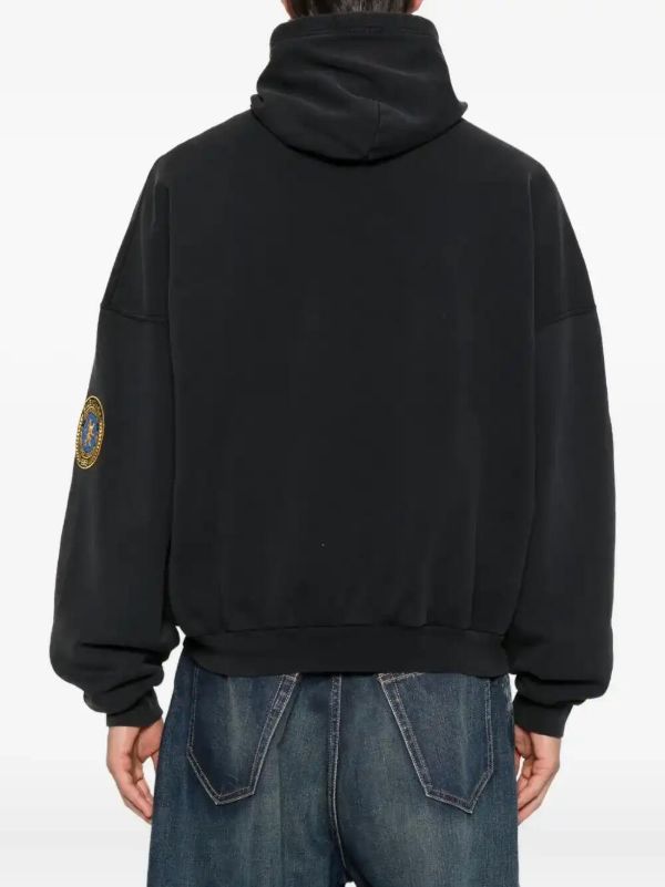 Balenciaga Uniform-patch Hoodie | Browns Hoodies