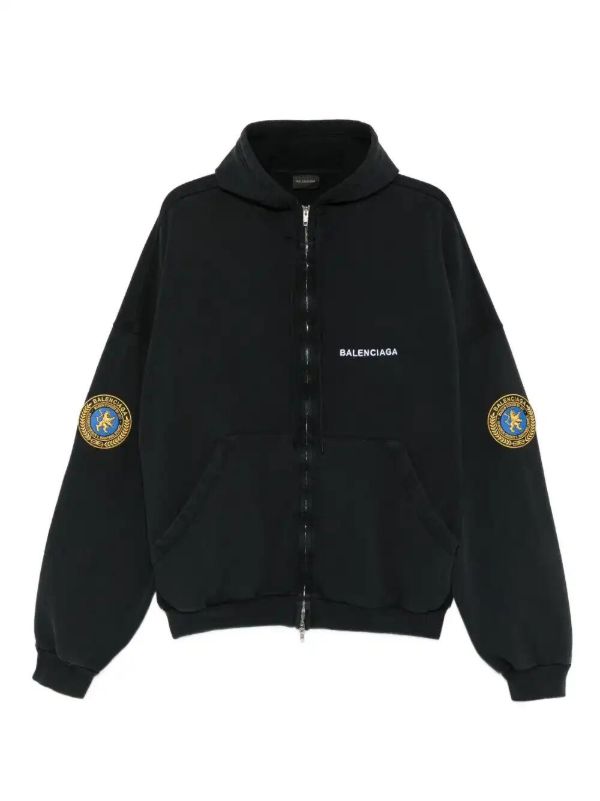 Balenciaga uniform-patch hoodie | Browns Hoodies