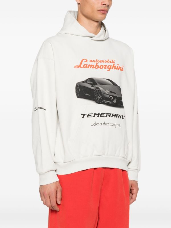 Balenciaga X Automobili Lamborghini Graphic-print Hoodie | Browns Hoodies